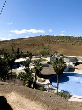 Top view over an empty pool Stock Photos