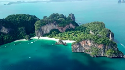 Top view over green tropical islands. Stock Footage 161466848