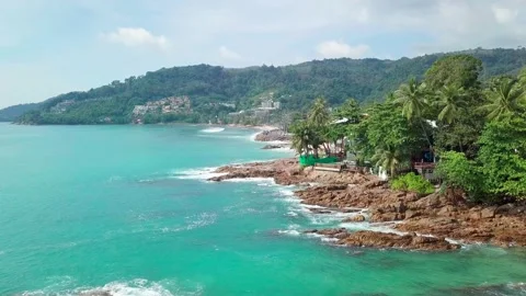 Top view over green tropical islands. Stock Footage 161873696