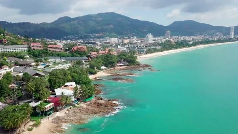 Top view over green tropical islands. Stock Footage 162611991