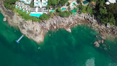 Top view over green tropical islands. Stock Footage 162655457