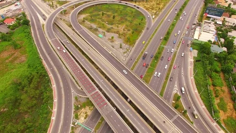 Top view over the road and highway 動画素材 79671065