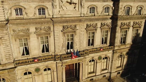 Top view of palace in Lyon 動画素材 105878696