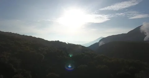 Top View Papandayan Mount Stock Footage 245321313