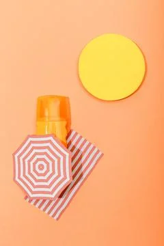 Top view paper cut sun Stock Photos
