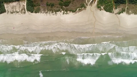 Top View of a Paradise Beach Stock Footage 77977452