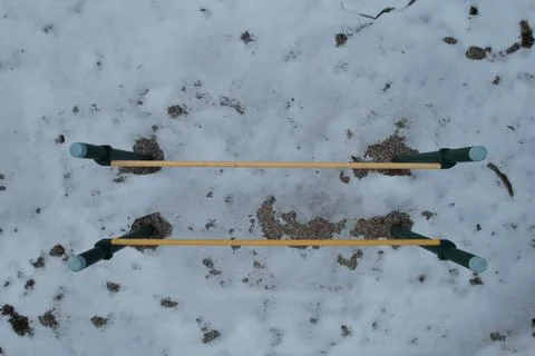 Top view of parallel bars in a playground Stock Photos