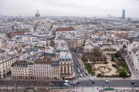 Top view on Paris . Stock Photos