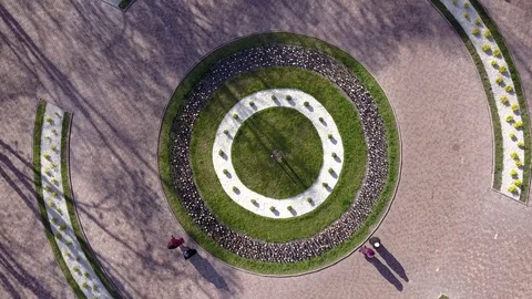 Top view of the park Stockbeeldmateriaal 74795288