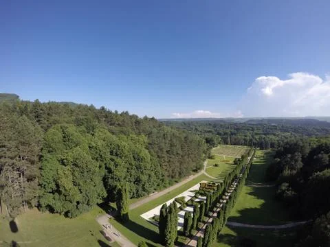 Top view of the park Stock Photos