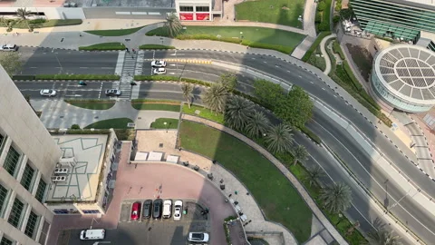Top view of the parking area in JLT Stock Footage 250597189