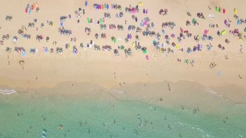Top view Patong beach in Phuket province, southern of Thailand. Patong beach is Stock Footage 86202724