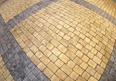 Top view of the pavement of rectangular stones Stock Photos