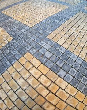 Top view of the pavement of rectangular stones Stock Photos