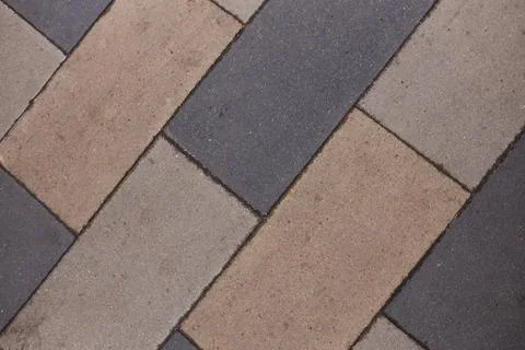 Top view of paving slabs. Pattern, background, old pavement in Moscow Russia Stock Photos