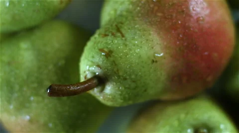 Top view of Pears rotating Stock Footage 62408475