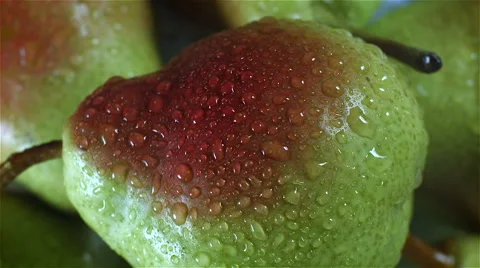 Top view of Pears rotating Stock Footage 62408937