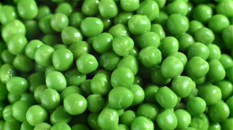 Top view of Peas rotating Stock Footage 62392752