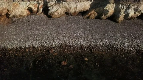 Top view of pebble beach 스톡 동영상 122693321