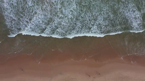 Top view of people at the beach Stock Footage 146570771