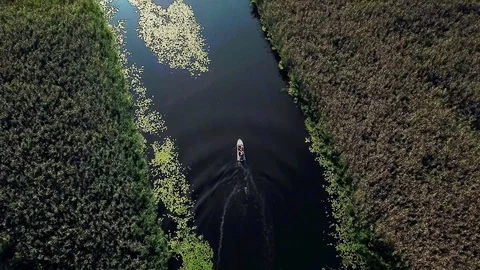 Top view of people on the boat 스톡 동영상 119083830