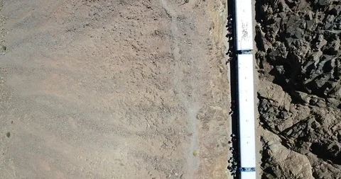Top view of people getting down of train and discovering platform with fair 스톡 동영상 126605136