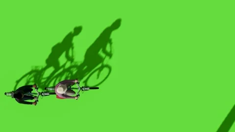 Top View People Walking Activity Green Screen Stock Footage 323797114