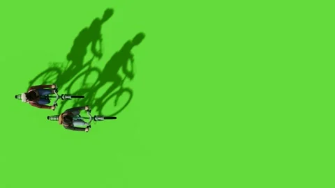 Top View People Walking Activity Green Screen Stock Footage 323797115