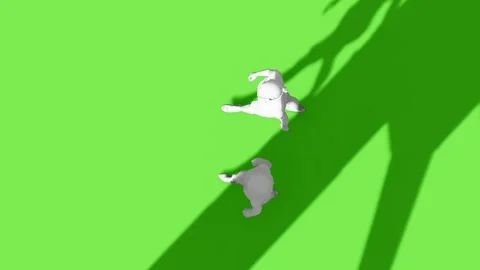 Top View People Walking Activity Green Screen Stock Footage 323907467