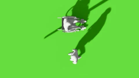 Top View People Walking Activity Green Screen Stock Footage 323907502