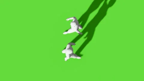 Top View People Walking Activity Green Screen Stock Footage 323907505