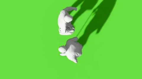 Top View People Walking Activity Green Screen Stock Footage 323907512