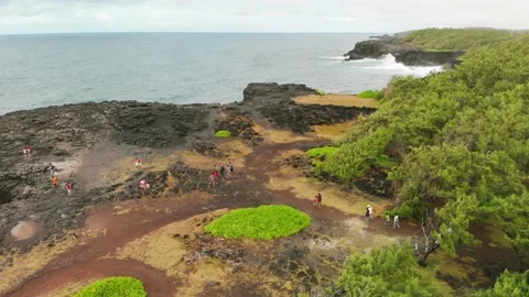 Top view of people walking to the Pont N... | Stock Video | Pond5