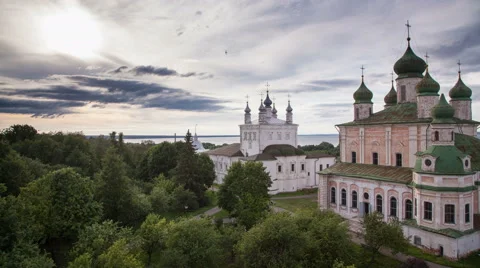 Top view of Pereslavl, time lapse Stock Footage 65228100