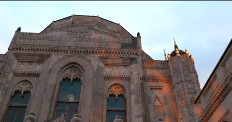 Top view Pertevniyal Valide Sultan Mosque in Istanbul, Turkey Stock Footage 306307811