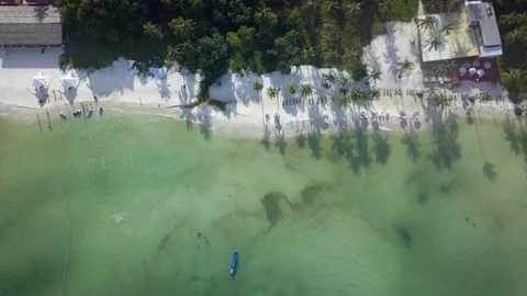 Top view of Phu Quoc Sao Beach in vietnam Stock Footage 83867905