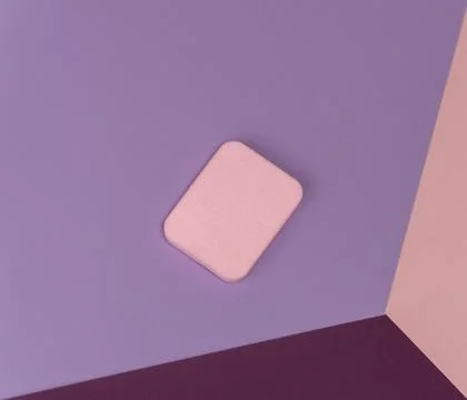 Top view of pink flat sponge on different pastel-colored backgrounds. Abstrac Photos