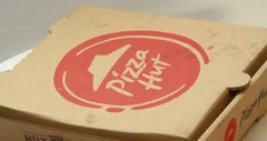 Domino's Pizza box rotating dark backgro, Stock Video