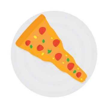 Top view of a pizza slice Stock Illustration