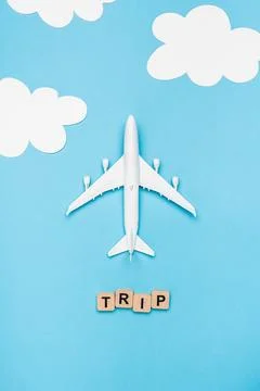 Top view plane model cubes Stock Photos