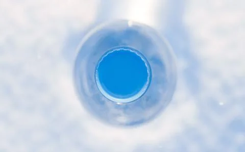 Top view of plastic water bottle Stock Photos