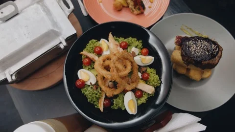 Top view plate 库存影片 111289747