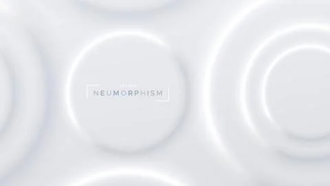 Top view podium, neumorphic bright design with round shapes. Stock Illustration