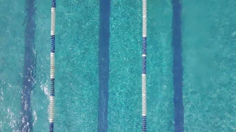 Top view of the pool Stock Footage 91594166