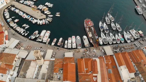Top view of port Stock-Footage 122939487