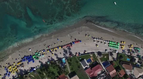 Top View of Porto de Galinhas, Pernambuco, Brazil Stock Footage 61732425