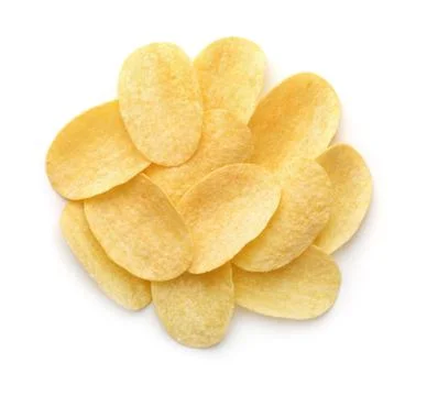 Top view of potato chips Stock Photos
