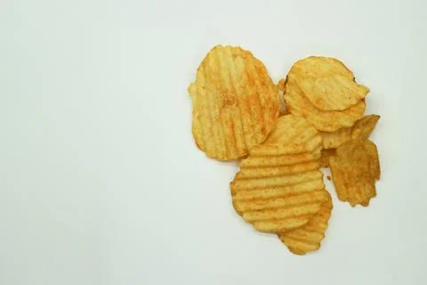 Top view of potato chips Stock Photos