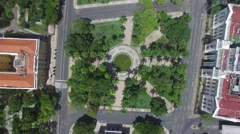 Top View of Praca da Republica - Republic Square, Recife Brazil Stock Footage 61710535