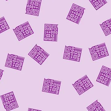 Top view printed circuit board pcb glyph seamless pattern Stock Illustration